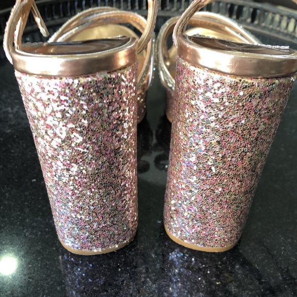 ASH pink copper platform strappy sandals Glitter Size 9 US 40 UK/Eur - Picture 14 of 14